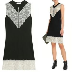 Sandro Paris black and white lace bodycon sheath dress xs $440
